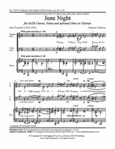 June Night SATB choral sheet music cover